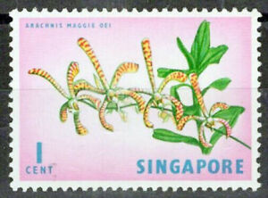 Singapore 62a MNH Wmk Sideways 1c Flowers ZAYIX 0124S0097