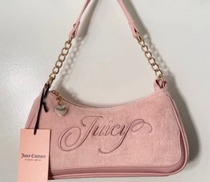 Juicy Couture Raising Star Shoulder Bag Pink Diamond Y2K Velour - Picture 1 of 1