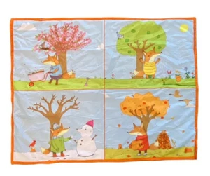Highlights Four Season Fox Lightweight Crib Blanket Rare 2015 40”x31” - Bild 1 von 13