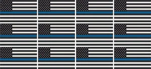 "Calcomanía de 12-2" delgada línea azul bandera estadounidense tenue pegatina espejada policía de EE. UU." R - Imagen 1 de 1