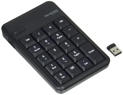 Elecom USB-A Numeric Keypad Wireless Receiver Membrane Black TK-TDM017BK NEW - Image 1 of 4