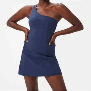 NEW Outdoor Voices One Shoulder Dress Size XS Navy Blue Workout Gym Tennis Golf - Picture 1 of 10