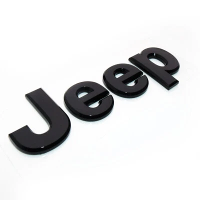 2005-2017 OEM MOPAR HOOD OR LIFTGATE BLACK JEEP EMBLEM NAMEPLATE 68211296AA Foto 1 de 4