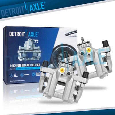 Rear Left Right Brake Calipers w/ Brackets Assembly Set for Honda Civic Insight - Image 1 of 4