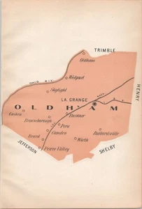 Mapa antiguo del condado de Oldham Kentucky 1895 - Imagen 1 de 1