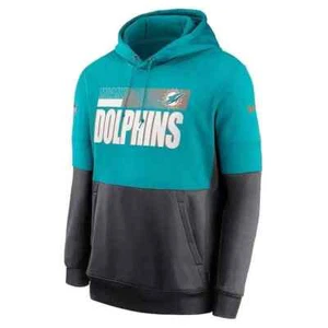 Miami Dolphins Nike Sideline Impact Lockup Performance Hoodie Men's 2020 NFL New - Picture 1 of 3