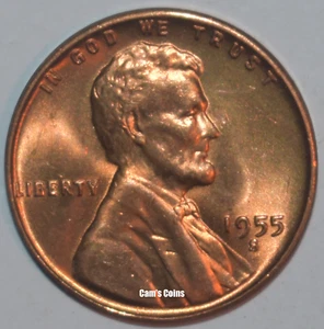 1955 S S/S Lincoln Wheat Cent Doubled Die Obverse Penny Error Red BU DDO RPM - Picture 1 of 2