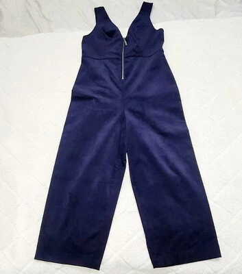 BDG Urban Outfitters женщин темно-синий вельвет спереди молнии комбинезон V шеи размер L новый с Ярлыками - Изображение 1 из 4