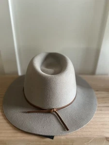 Brixton Hat Wesley Fedora Small Tan Wool Felt Adjustable Packable - Picture 1 of 7