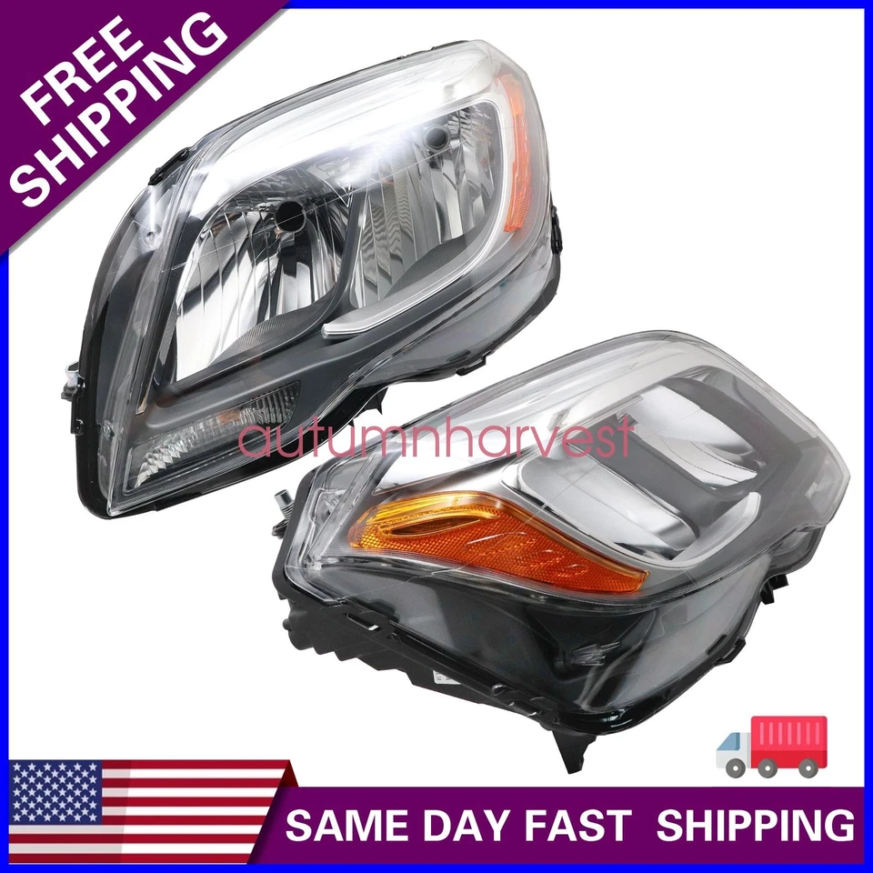 Juego de faros laterales izquierdo y derecho para 13-15 Mercedes Benz GLK250 GLK350 sin bombilla Foto 1 de 4