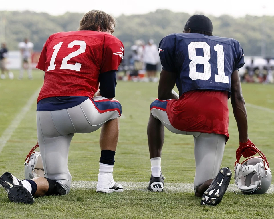 Impresión fotográfica brillante Randy Moss #81 New England Patriots NFL 8"X10" 12 Foto 1 de 1