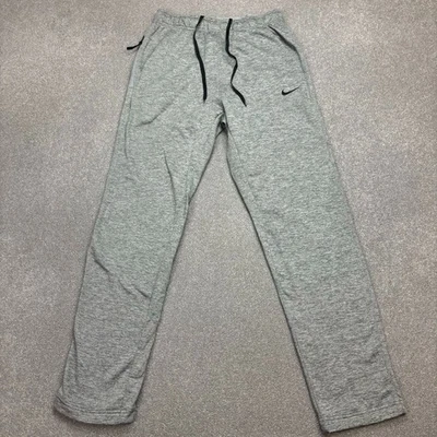 Nike Track Pants Adult Small Grey Y2K Swoosh Sports Fleece Hip Hop Joggers Mens - Image 1 of 4