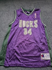 Ray Allen #34 Milwaukee Bucks NBA Vintage 90s Champion Jersey Youth Large - Picture 1 of 5