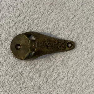 Vintage Coca Cola Brass Table Mount Soda Bottle Opener Near Mint Condition - Picture 1 of 6