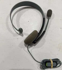 MICROSOFT XBOX 360 OFFICIAL WIRED CHAT HEADSET W/ BOOM MIC GREY - Picture 1 of 2