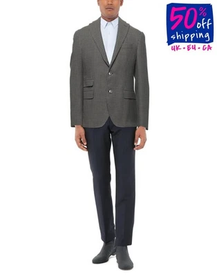 PVP €650 THE GIGI Blazer Chaqueta IT48 US38 M Mezcla Lana Cuadros Hecho en Italia Foto 1 de 4