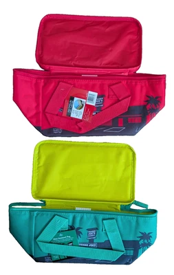 Trader Joe's изолированный мини сумка с короткими ручками красный и зеленый ограниченный выпуск!! - Изображение 1 из 2