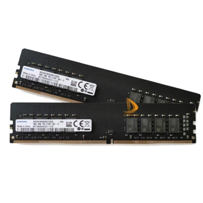 Samsung 2x 16GB 2RX8 PC4-2133P DDR4 17000MHz 288Pin UDIMM Desktop Memory RAM `# - Image 1 of 4