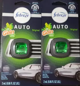 2 Febreze Auto ORIGINAL Scent with Gain Car Vent Clip Air Freshener 0.06 FL Oz. - Picture 1 of 4