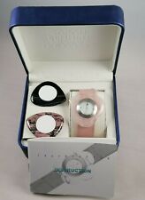 WOW Interchangeable Gemstone Bezel Stainless Steel Ladies' Pink Boxed Watch Set