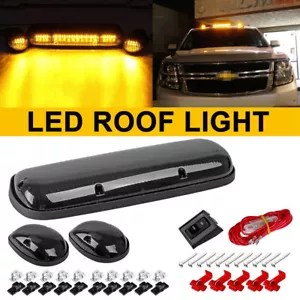 3pcs For 02-07 Chevy Silverado 1500 2500 3500 Smoked Roof Top Marker LED Lights - Picture 1 of 10