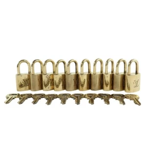 LOUIS VUITTON 10 pieces set Padlock & key Cadena gold brass unisex - Picture 1 of 7
