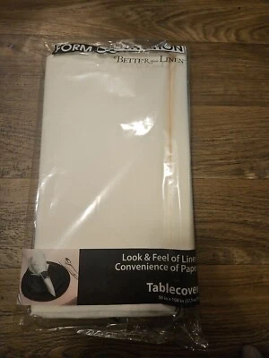 Better than Linen White Tissue Paper Tablecloth 50" x 108" Elegant Tableware 10 - Image 1 of 3