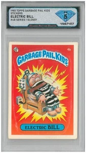 Billete eléctrico Garbage Pail Kids 1985 #4B serie 1 brillante 💎 DSG 5 EX - Imagen 1 de 2