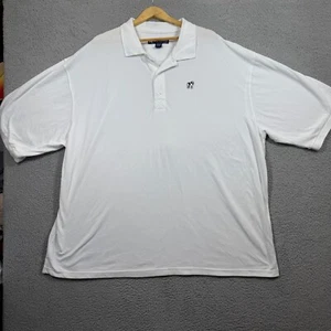 Big Dogs Mens Size 4x White Collared Short Sleeve Polo Logo Big and Tall - Picture 1 of 5