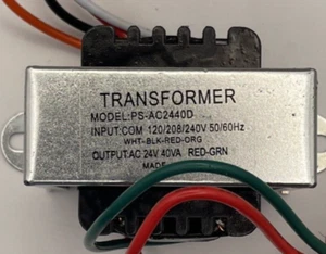HVAC PS-AC2440D Control 40VA Transformer 24VAC output Residential/Commercial - Picture 1 of 3