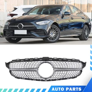 For 2019-2021 C300 C43 C63 Front Grilles Modify Upgrade AM G Silver - Picture 1 of 2