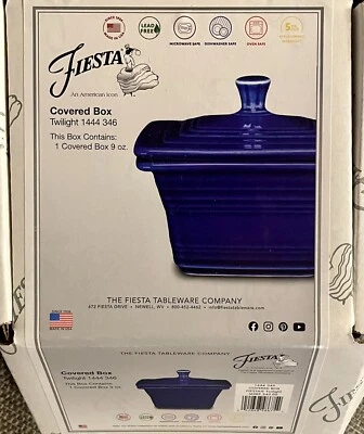 Fiesta Ware ‘Belk’ Twilight Covered Box 9oz. 1444 346 - Image 1 of 4