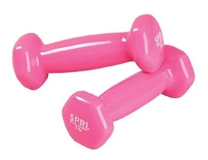 Dumbbells Hand Weights Set of 2 - Vinyl Coated Exercise & (A) Pink | 1-Pound - Picture 1 of 6
