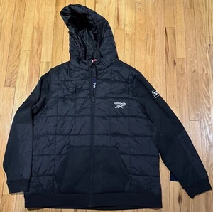 Reebok Mens Active Hybrid Puffer Softshell Jacket Sz XXL Black Embroidered NWT - Picture 1 of 1