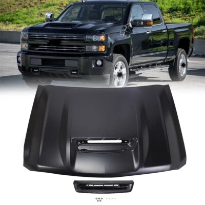 Hood Panel For 2017-2019 Chevrolet Chevy Silverado 2500 HD 3500 hd Primed Black - Изображение 1 из 4