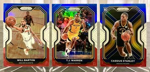 2020-21 Panini Prizm Red White Blue Prizm Lot Of 3 - Barton/Warren/Stanley RC