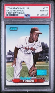 2024 Topps Stadium Club - Satchel Paige #278 1st Day Issue /10 SSP PSA 8 - Picture 1 of 3