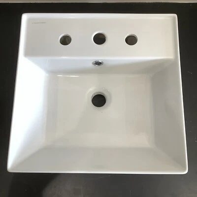 Nameeks Scarabeo FREGADERO DE BAÑO GOTA EN BLANCO 3 AGUJEROS 5108  Foto 1 de 4