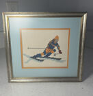 Needlepoint frame Skier In Motion, Clement Art Gallery