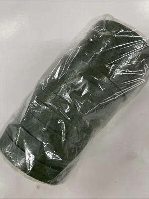 "12 rollos (30 yardas x 1/2"" cada uno) de cinta floral verde oscuro para tallos de flores de ramo" Foto 1 de 3
