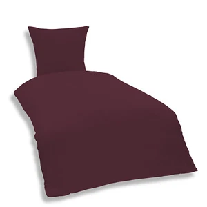 Uni Bettwäsche 135x200 cm bordeaux rot Einfarbig Renforce Baumwolle Garnitur - Bild 1 von 6