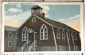 Seaside Heights, New Jersey NJ postcard Union Church Street View Vintage Tichnor - Picture 1 of 3