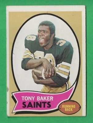 1970 TOPPS FOOTBALL CARD #243 TONY BAKER SAINTS VG-EX - Image 1 of 2