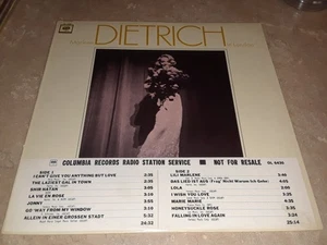 Marlene Dietrich, Marlene Dietrich In London, (LP, Album, Promo), NM or M-, 3757 - Picture 1 of 5