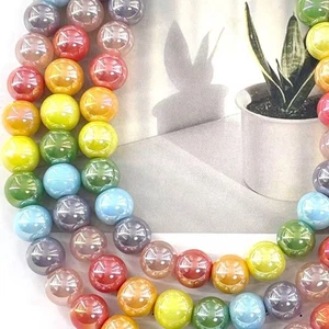 8MM glass straight hole round bead handmade DIY bracelet necklace accessory - Picture 1 of 7