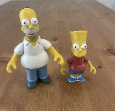 2000 Playmates The Simpsons WOS Series 1 Homer Simpson and Bart Simpson Figures - Image 1 of 4