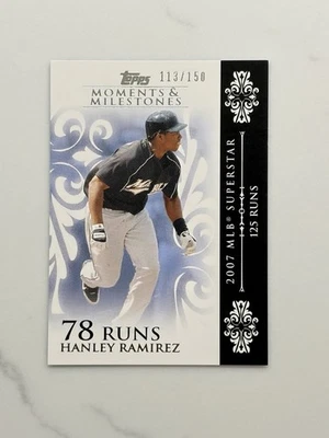 Hanley Ramírez 2008 Topps Moments And Milestones 113/150 Limited #92 casi nuevo-como nuevo Foto 1 de 2