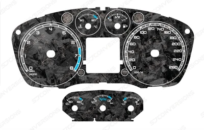 Ford Focus ST Mk2 KM/H Forged Carbon Dial Cards 8 Colours Gauges - Bild 1 von 4