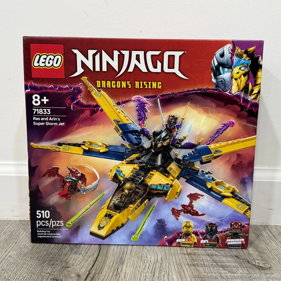 LEGO NINJAGO 71833 Ras & Arin's Super Storm Jet 584 peças novas idades seladas 8+ - Imagem 1 de 4