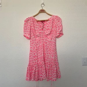 Betsey Johnson Pinky Minikleid Sonic weiß Puffärmel Damen Medium neu mit Etikett - Bild 1 von 12